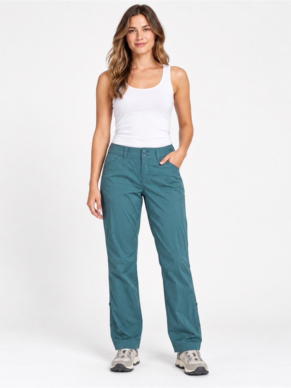 2 for $20 - Eddie Bauer Women’s Teal Convertible Hiking Pants Size 2